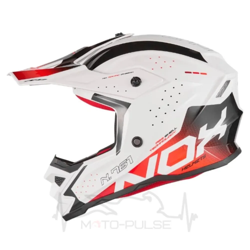 Мотошолом дитячий NOX KID N761 Gradiant білий/червоний (XL)